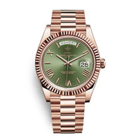 Premium Automatic Watch with Day and Date Function - Solan-Pink/Green-State of Style