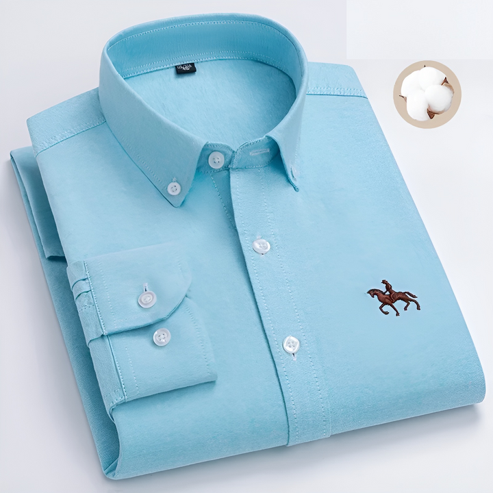 Premium Cotton Shirt - Hugo-Turquoise-40 / ~M-State of Style