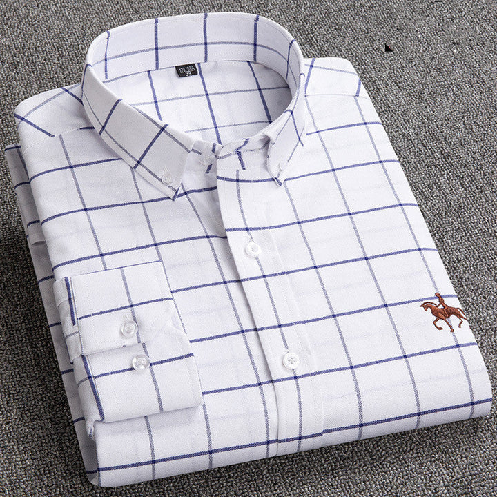 Premium Cotton Shirt - Hugo-White Check-40 / ~M-State of Style