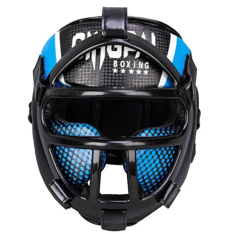 Premium Headgear with Face Mask - FightGuard-Blue-S-State of Style