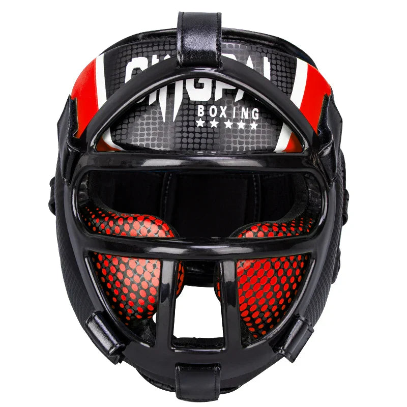 Premium Headgear with Face Mask - FightGuard-Red-S-State of Style