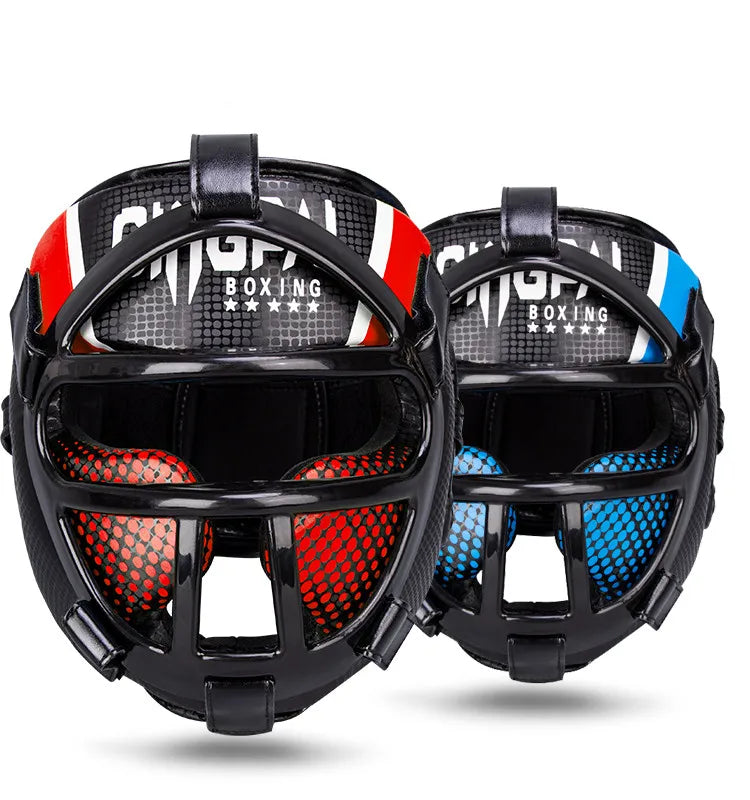 Premium Headgear with Face Mask - FightGuard-Red-S-State of Style