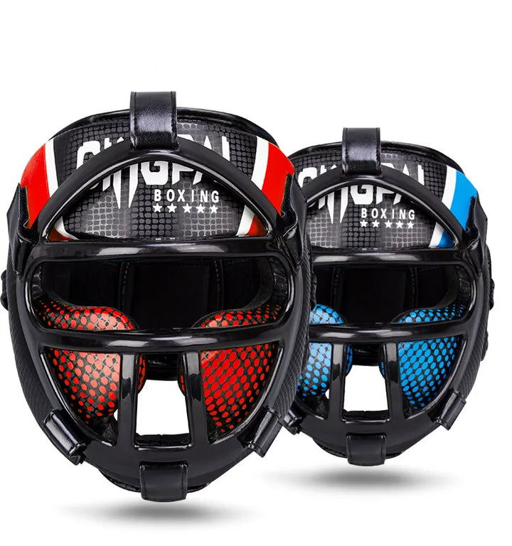 Premium Headgear with Face Mask - FightGuard-Red-S-State of Style