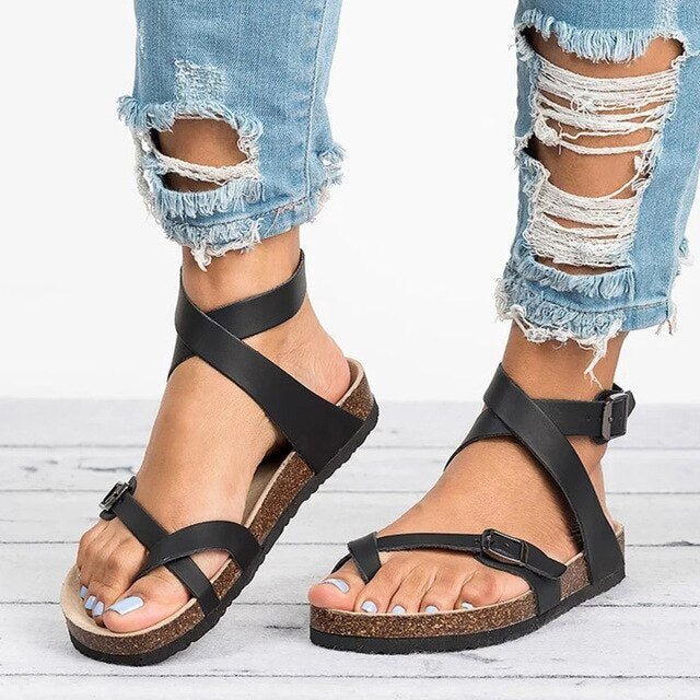 Premium Ladies Sandals - Selena-Black-4.5-State of Style