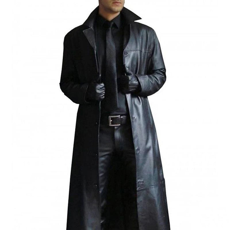 Long Leather Men's Coat – Vittorio