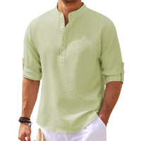 Premium Linen-Look Shirt for Men-Green-S-State of Style