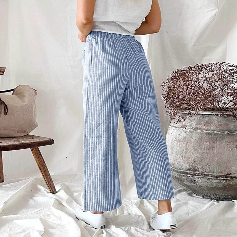 Premium Linen Pants for Women - Sophia-Pink-S-State of Style