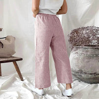 Premium Linen Trousers for Women - Sophia-Pink-S-State of Style