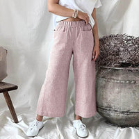 Premium Linen Trousers for Women - Sophia-Pink-S-State of Style