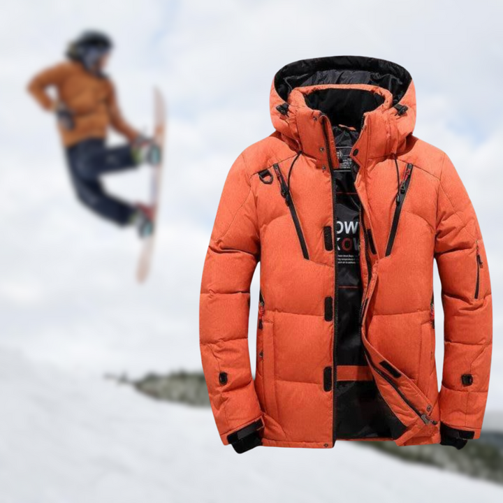 Premium Men's Parka | Winter Jacket with Removable Hood-Orange-XS-State of Style