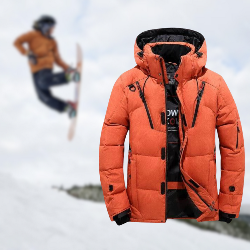 Premium Men's Parka | Winter Jacket with Removable Hood-Orange-XS-State of Style