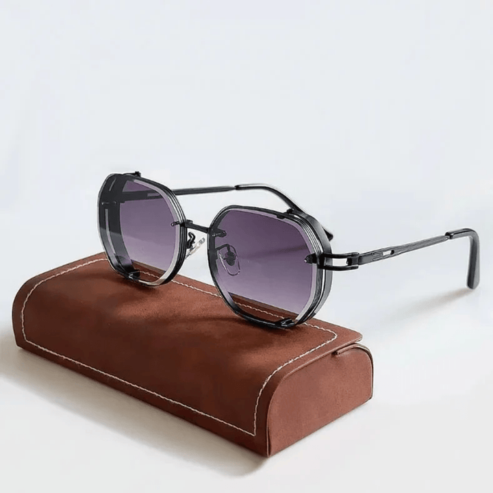 Premium men's sunglasses with an elegant frame – UrbanValence-Purple-State of Style