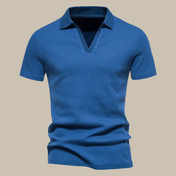 Premium Merino Polo | Men's Short-Sleeve Polo Shirt-Blue-M-State of Style