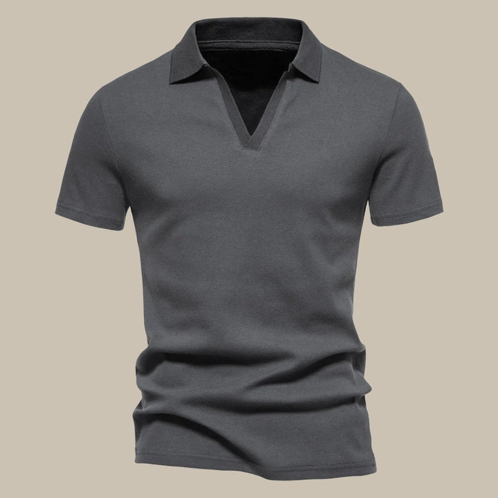 Premium Merino Polo | Men's Short-Sleeve Polo Shirt-Dark Grey-M-State of Style
