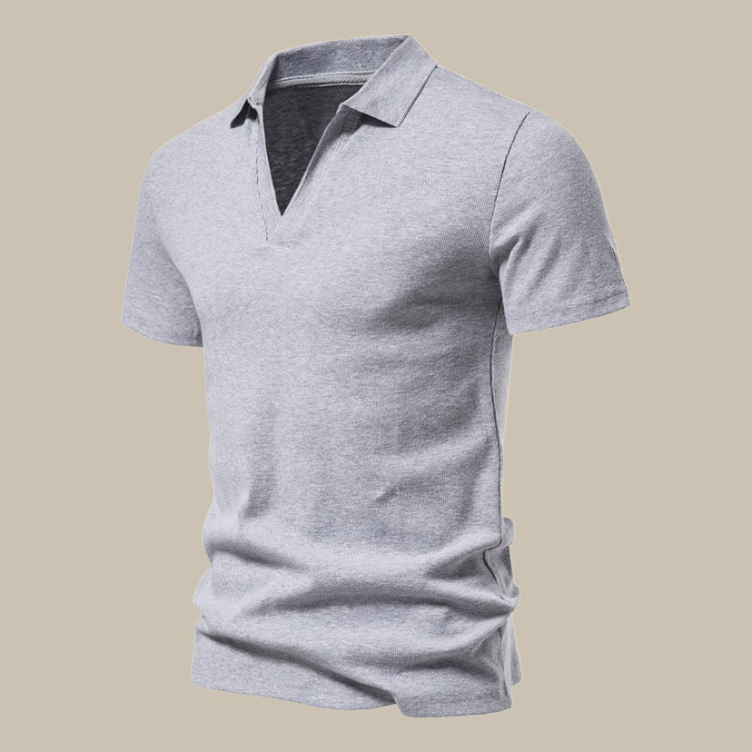 Premium Merino Polo | Men's Short-Sleeve Polo Shirt-Light Grey-M-State of Style