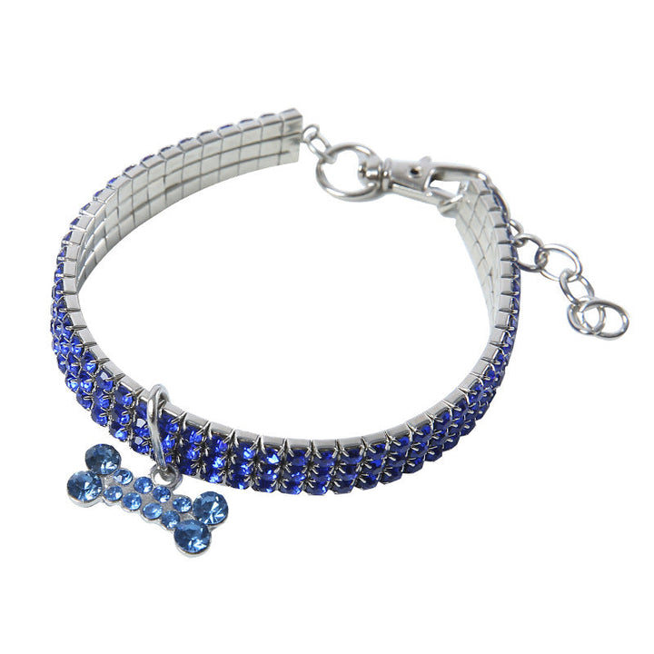 Premium Pet Collar - Bling It On-Blue-S 19.5x2x1cm-State of Style