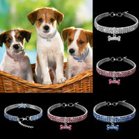 Premium Pet Collar - Bling It On-White-S 19.5x2x1cm-State of Style