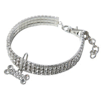 Premium Pet Collar - Bling It On-White-S 19.5x2x1cm-State of Style