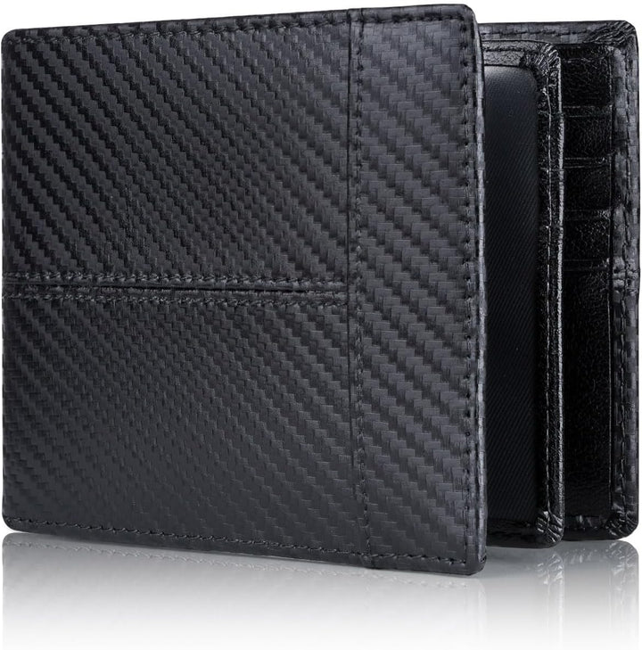 Premium RFID-Blocking Leather Bifold Wallet for Men - SlimArmor-Black 2-State of Style