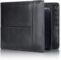 Premium RFID-Blocking Leather Bifold Wallet for Men - SlimArmor-Black-State of Style