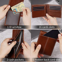 Premium RFID-Blocking Leather Bifold Wallet for Men - SlimArmor-Black-State of Style