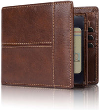 Premium RFID-Blocking Leather Bifold Wallet for Men - SlimArmor-Brown (no zip)-State of Style
