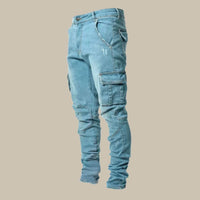 Premium Stretch Cargo Jeans for Men - Orion-Blue-S-State of Style