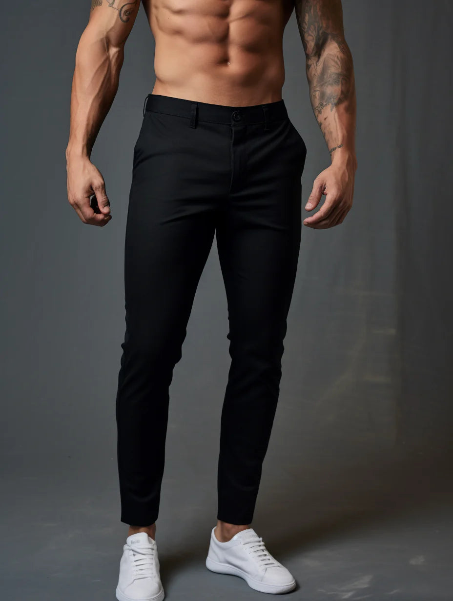 Premium Stretch Trousers | Wrinkle-Free-Black-29-State of Style