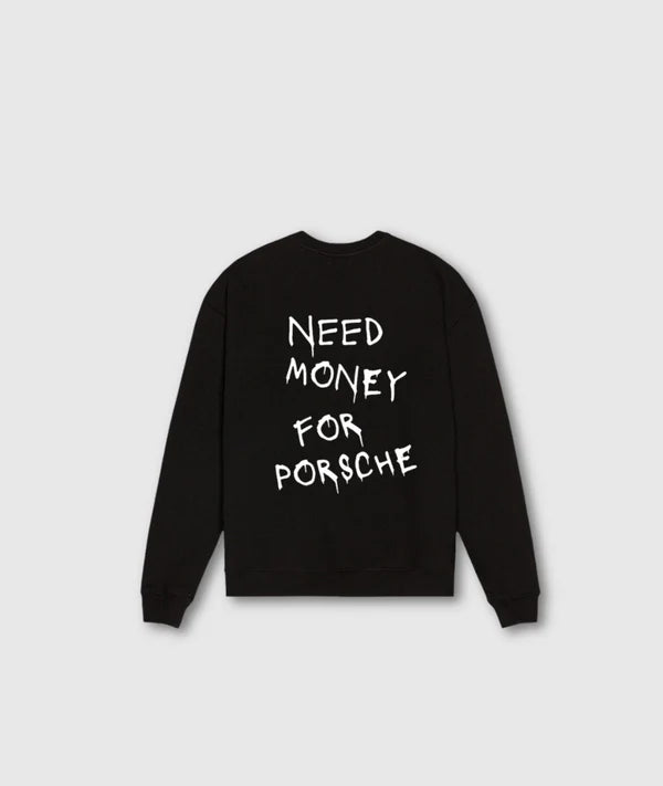 Premium Sweater | Need Money For Porsche-Black-S-State of Style