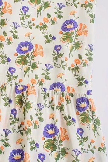 Printed Flared Midi Dress with Straps – Norelle-S-State of Style