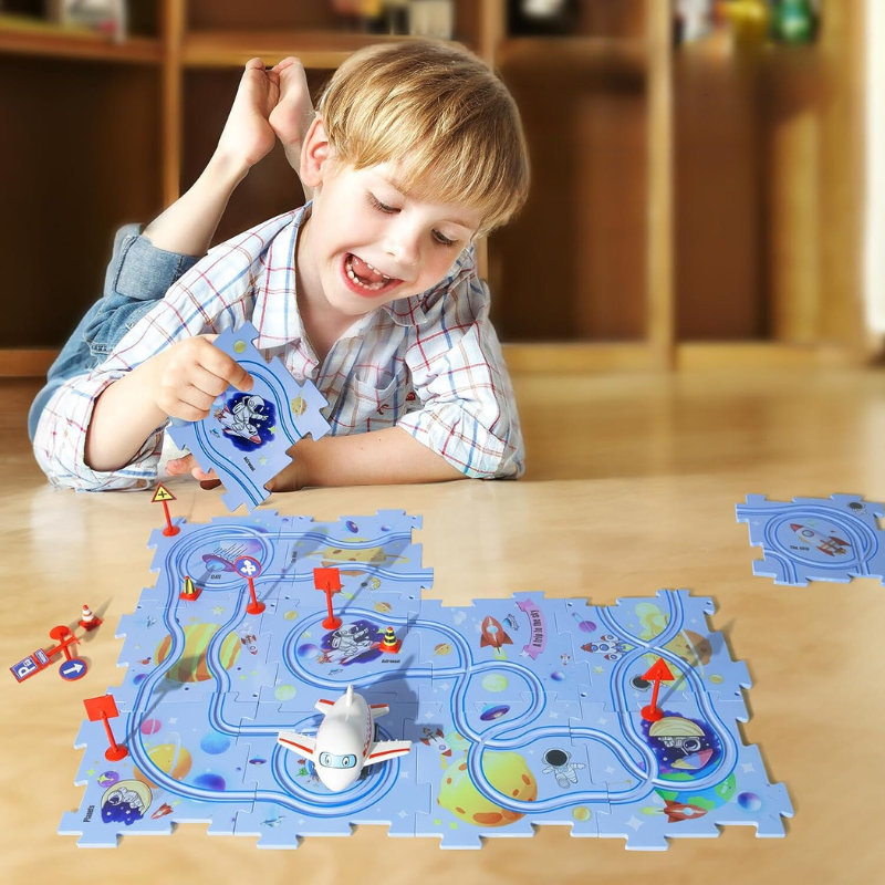 Problem-Solving Kids' Puzzle - RacePuzzle-5 Parts-Dinosaur-State of Style