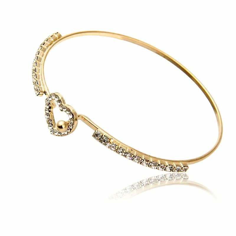 Gold Love Bracelet with Charm | Elegant Women's Jewellery