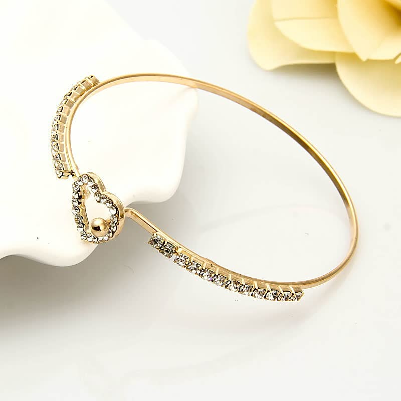 Gold Love Bracelet with Charm | Elegant Women's Jewellery