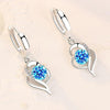 Stylish Silver Zircon Earrings for Women – Elsa