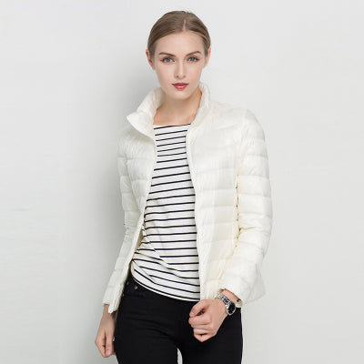 Feather-light women's down jacket - Alina Autumn Magic