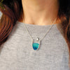 Silver Agate Pendant Necklace | Elegant Women's Jewellery