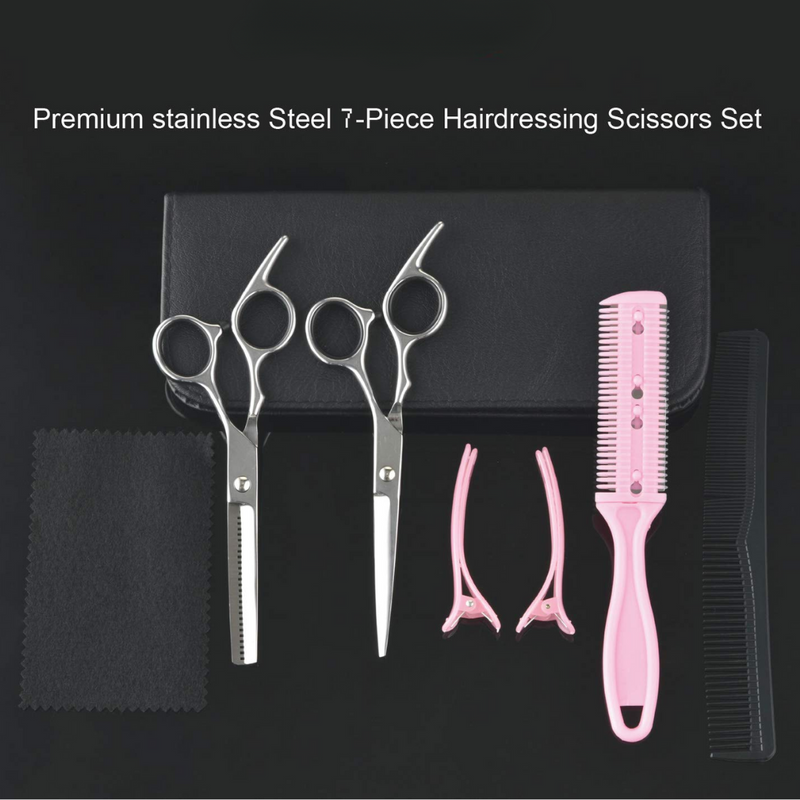Professional Hair Cutting & Thinning Scissors Set-Black-State of Style