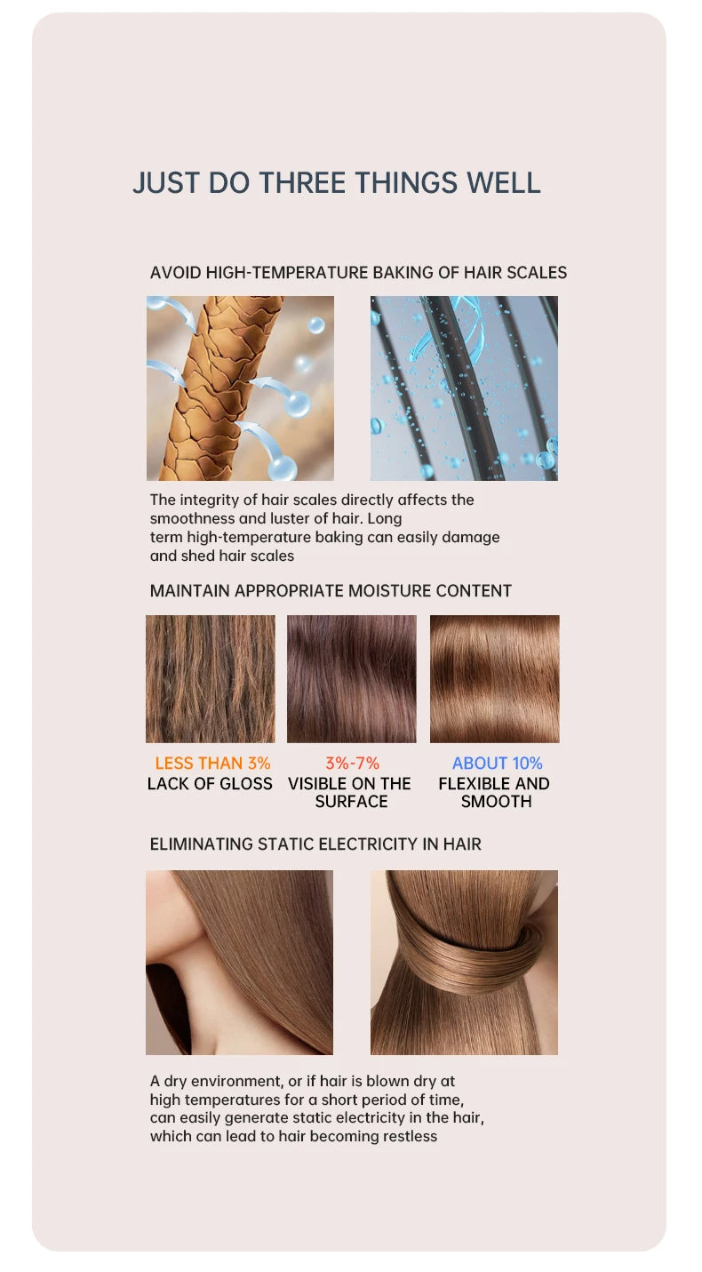 PROFESSIONAL HAIRDRYER 2400W WITH COLD AND HOT AIR - NEGATIVE IONS - POWERFUL HAIR DRYER FOR SALON RESULTS-Black-State of Style