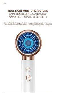 PROFESSIONAL HAIRDRYER 2400W WITH COLD AND HOT AIR - NEGATIVE IONS - POWERFUL HAIR DRYER FOR SALON RESULTS-Black-State of Style