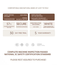 PROFESSIONAL HAIRDRYER 2400W WITH COLD AND HOT AIR - NEGATIVE IONS - POWERFUL HAIR DRYER FOR SALON RESULTS-Black-State of Style