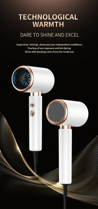 PROFESSIONAL HAIRDRYER 2400W WITH COLD AND HOT AIR - NEGATIVE IONS - POWERFUL HAIR DRYER FOR SALON RESULTS-Black-State of Style