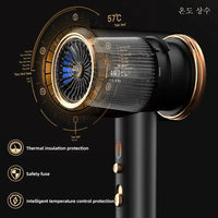 PROFESSIONAL HAIRDRYER 2400W WITH COLD AND HOT AIR - NEGATIVE IONS - POWERFUL HAIR DRYER FOR SALON RESULTS-Black-State of Style