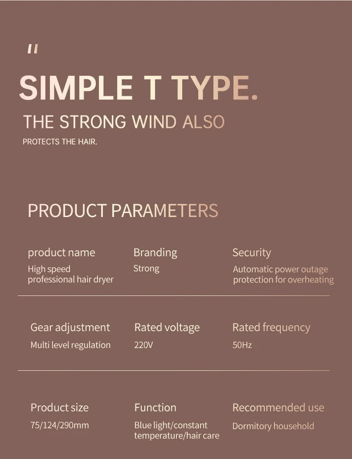 PROFESSIONAL HAIRDRYER 2400W WITH COLD AND HOT AIR - NEGATIVE IONS - POWERFUL HAIR DRYER FOR SALON RESULTS-Black-State of Style