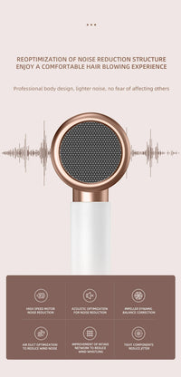 PROFESSIONAL HAIRDRYER 2400W WITH COLD AND HOT AIR - NEGATIVE IONS - POWERFUL HAIR DRYER FOR SALON RESULTS-Black-State of Style