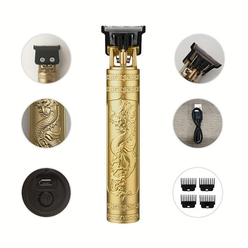PROFESSIONAL RECHARGEABLE CLIPPER – VINTAGE STYLE FOR PRECISE TRIMMING-Gold-State of Style