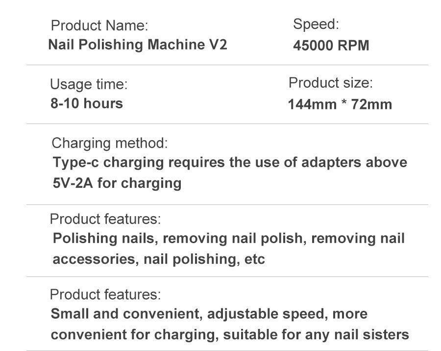 PROFESSIONELE 45000RPM DRAAGBARE ELEKTRISCHE NAGELVIJL MET OPLAADBARE ACCU | LAGE GELUIDSNIVEAU VOOR MANICURE-Wit-State of Style