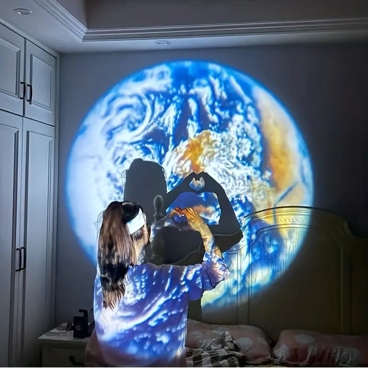 Projector lamp Earth and Moon - CelestiaGlow-Earth-State of Style