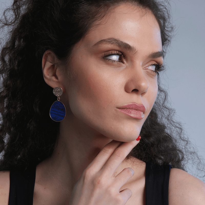Protective Earrings - Celestial Lapis-Lapis Lazuli-State of Style