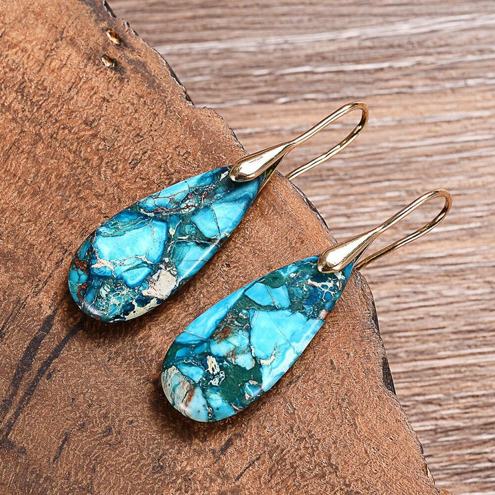 Protective Ocean Energy Drop Earrings - Marisol-Silver-State of Style