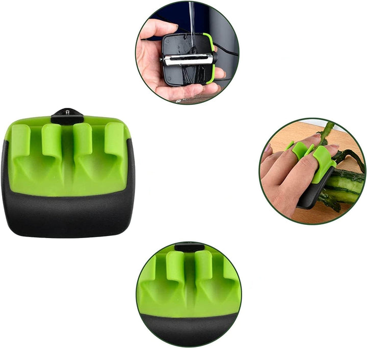 Protective Vegetable Peeler - FingerGuard-Green-State of Style